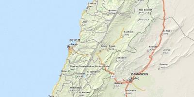 Карта GPS карта Лівану