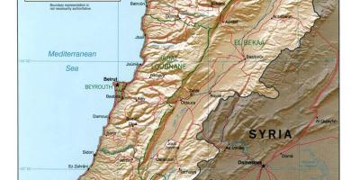 Карта топографічна Лівану