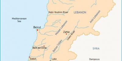 Ліван річок карті